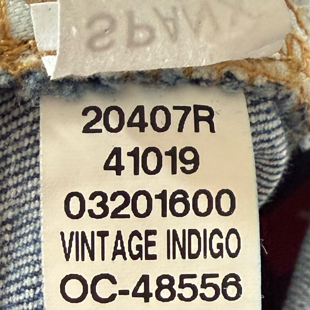 Spanx Seamed Front High Rise Wide Leg Jeans Small Vintage Indigo - Picture 10 of 10